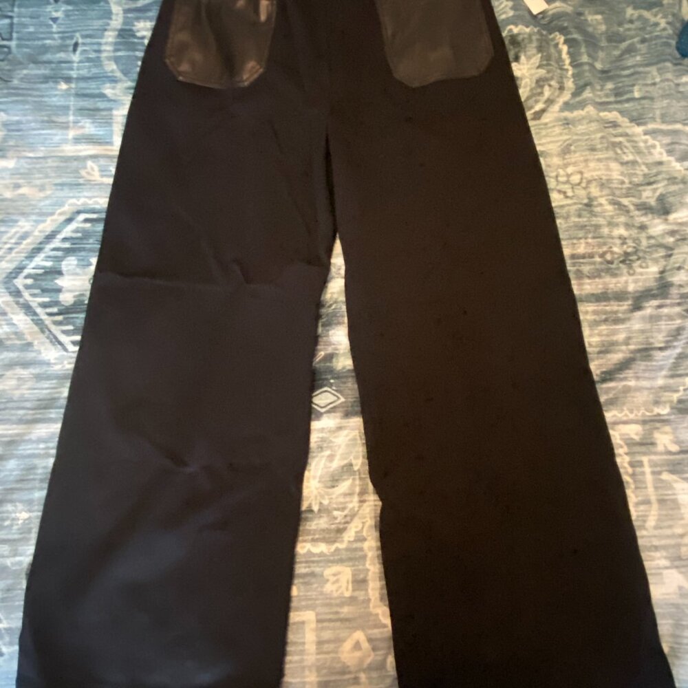 The Colette Cropped Wide-Leg Pants by Maeve: Merrick White Faux-Leather Pocket E - Picture 5 of 15